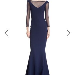 Chiara Boni Midnight Blue Long Sleeve Dress